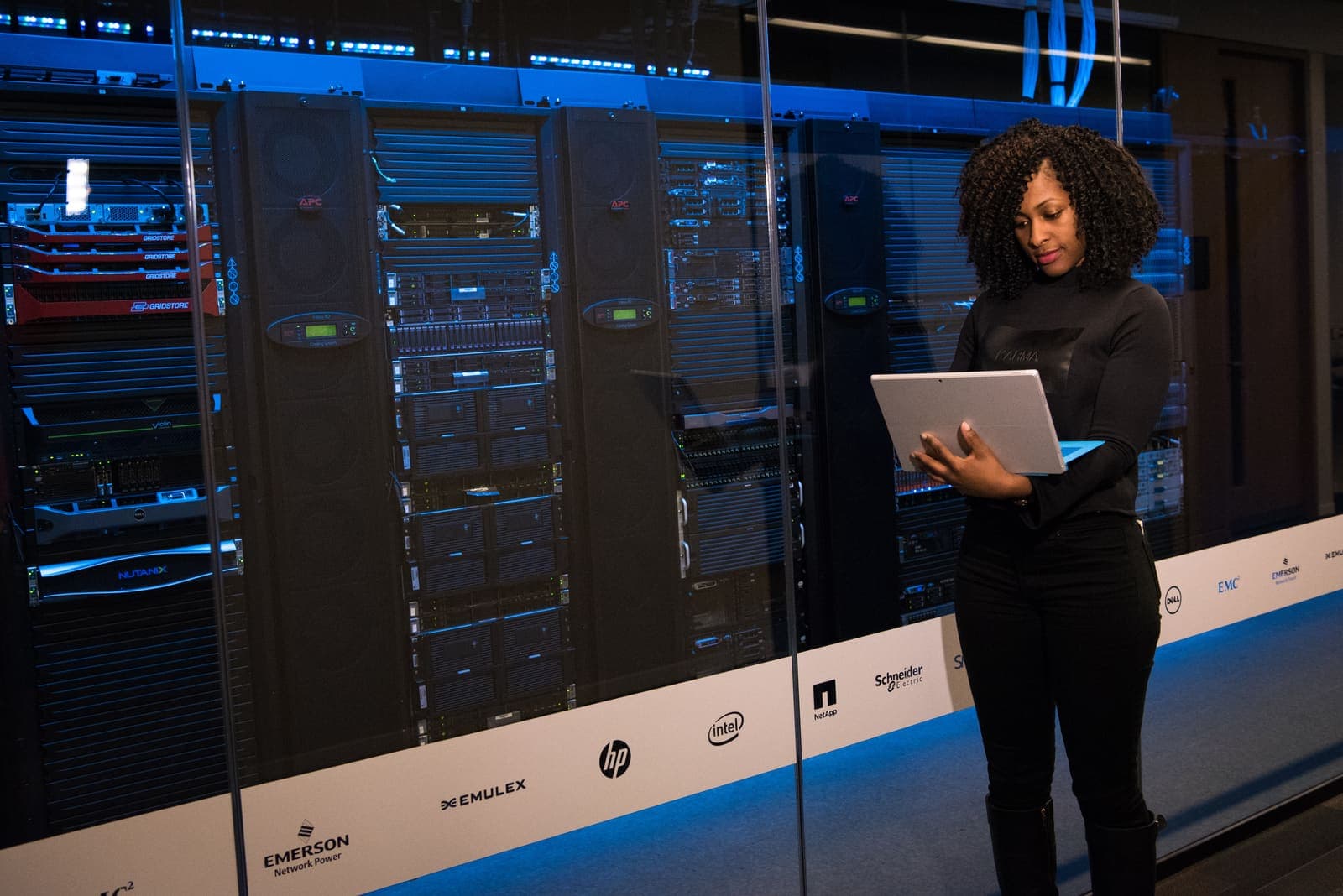 SolvForge engineer working in a managed data center